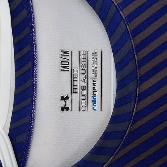 Medium Ladies Purple Under Armour Fitted Shirt - Picture 3 of 4